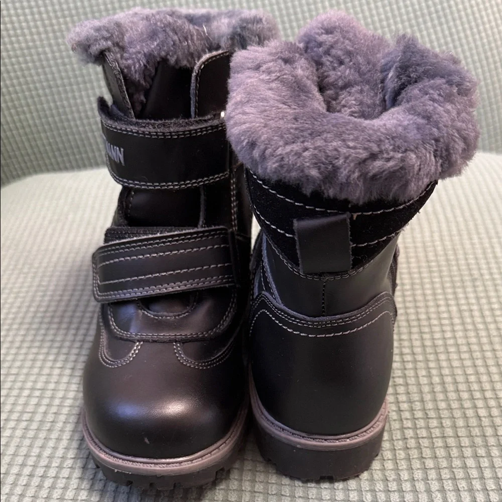 Kids Black and Gray Winter Boots